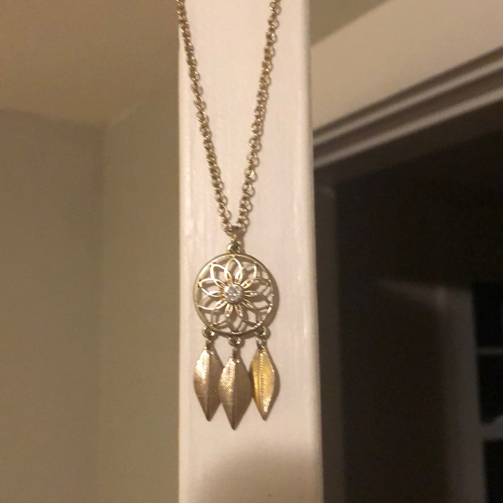 Gold Dreamcatcher Necklace